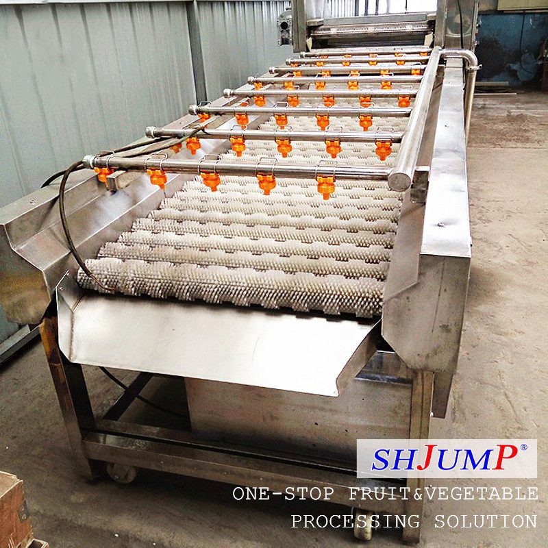 Borstelwasmachine met sproeier